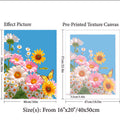 Flower Paint by Numbers – 40×50cm DIY Canvas Kit | Calm & Relaxing Art